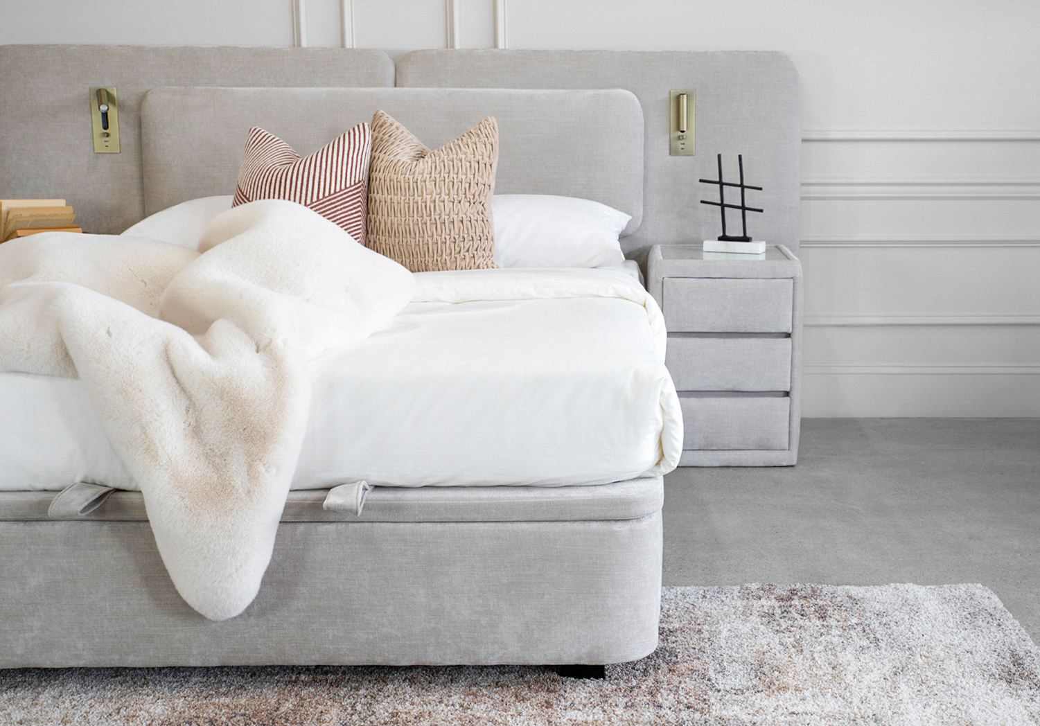 Linq Upholstered Bed - Close Up Linq Upholstered Bed - Close Up