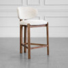 Pinna Counter Stool in Taupe - Angle