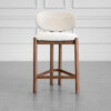 Pinna Counter Stool in Taupe - Front