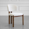 Pinna Taupe Fabric Dining Chair - Angle