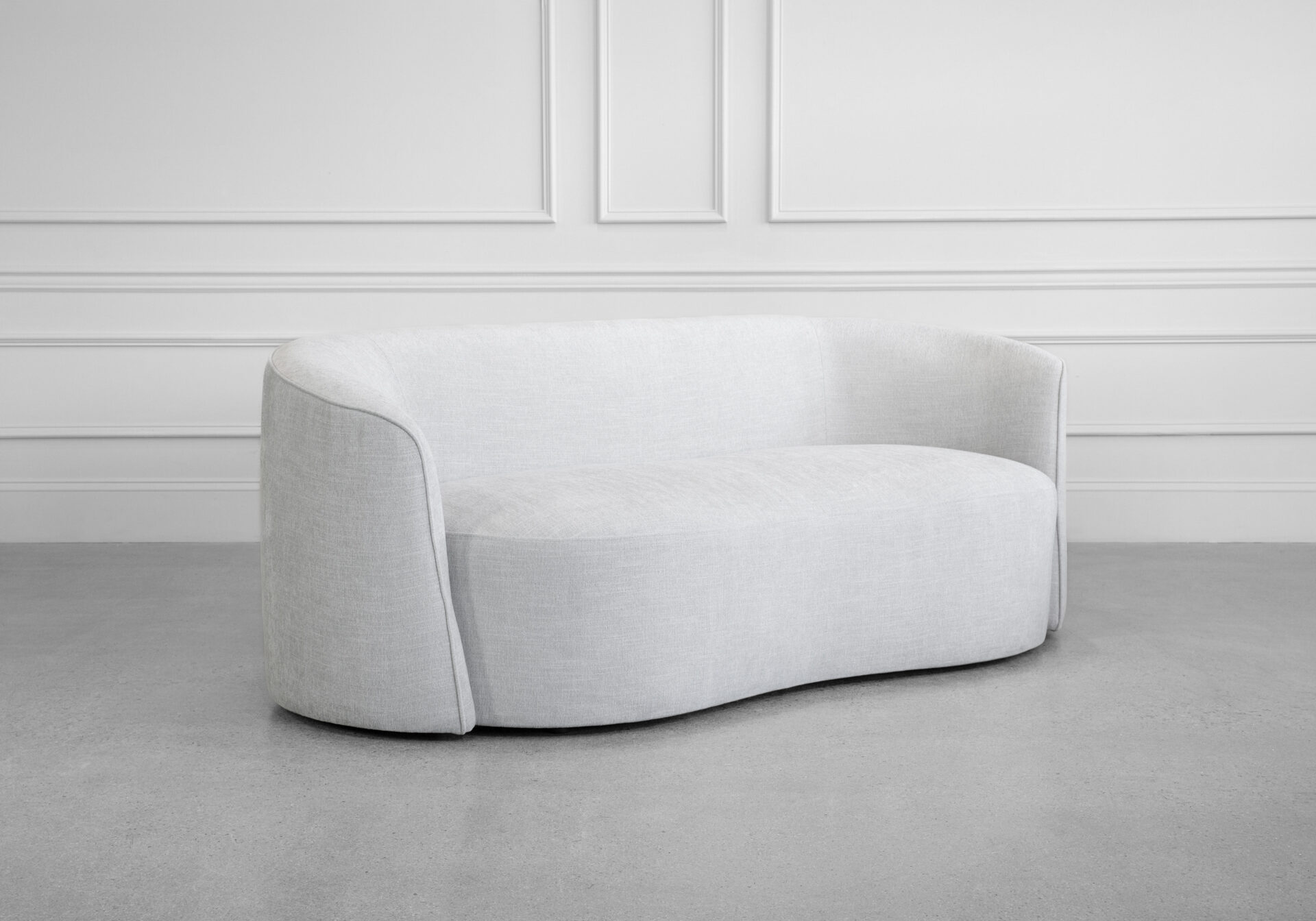 Sylvie Fabric Sofa in Gimma Silver - Angle