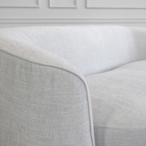 Sylvie Fabric Sofa in Gimma Silver - Close Up