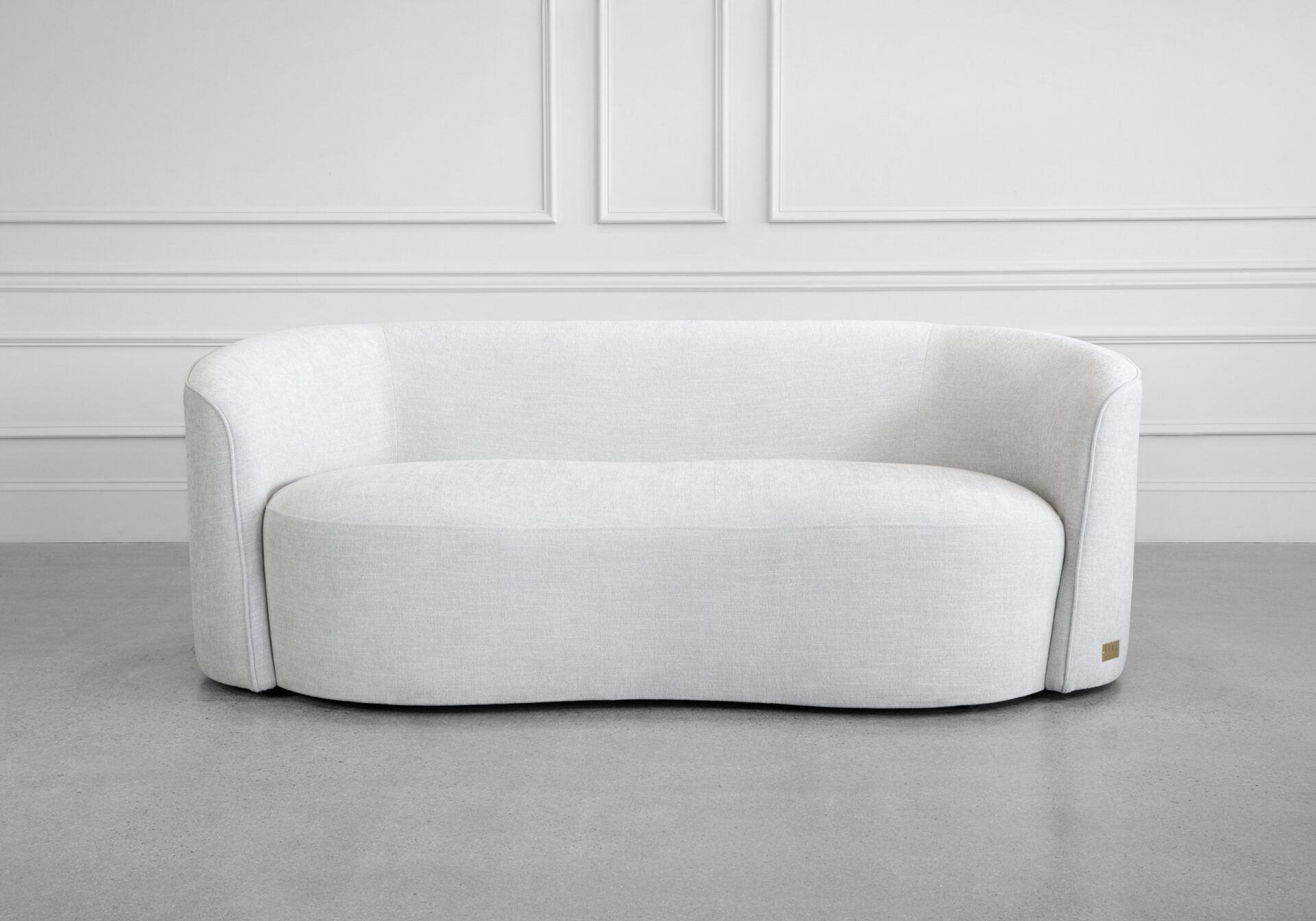 Sylvie Fabric Sofa in Gimma Silver - Front