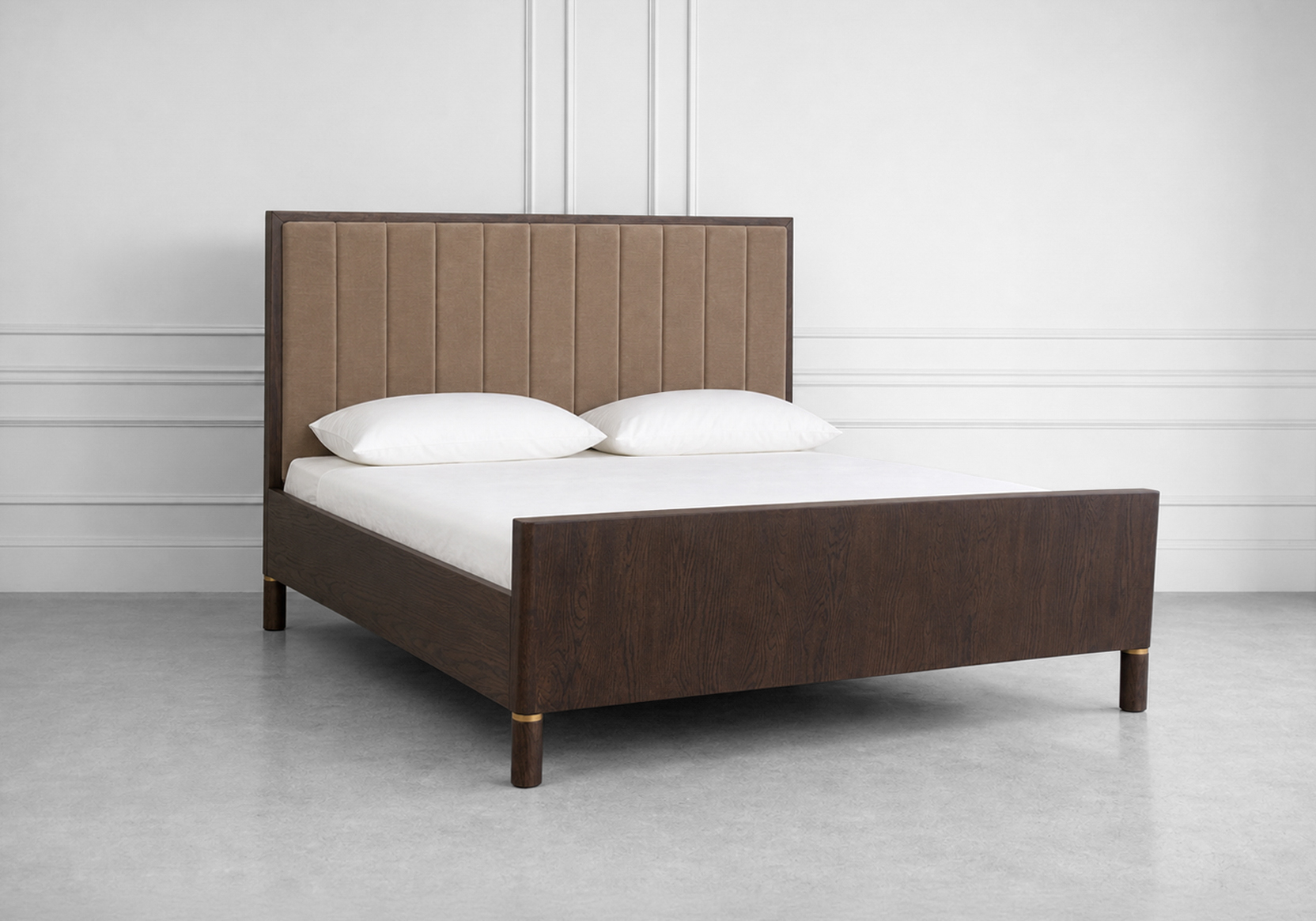 Arun Wood Bed - Angle