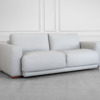 Sarasota Leather Sofa in Light Grey - Angle Sarasota Leather Sofa in Light Grey - Angle