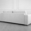 Sarasota Leather Sofa in Light Grey - Back Sarasota Leather Sofa in Light Grey - Back