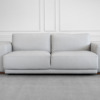 Sarasota Leather Sofa in Light Grey - Front Sarasota Leather Sofa in Light Grey - Front