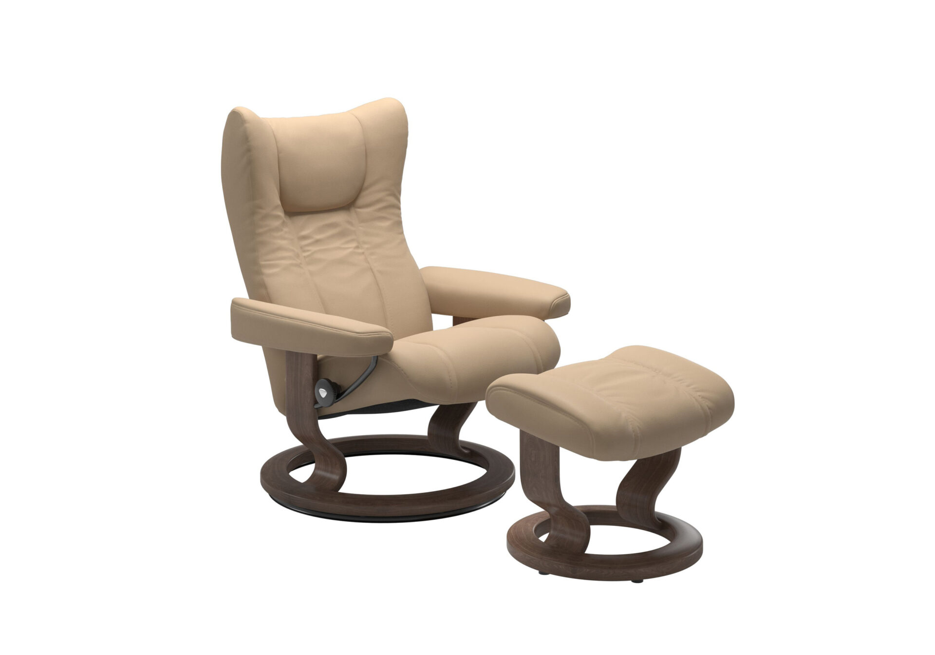 Wing - Beige & New Walnut - Angle