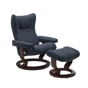 Wing - Oxford Blue & Brown - Angle Wing - Oxford Blue & Brown - Angle