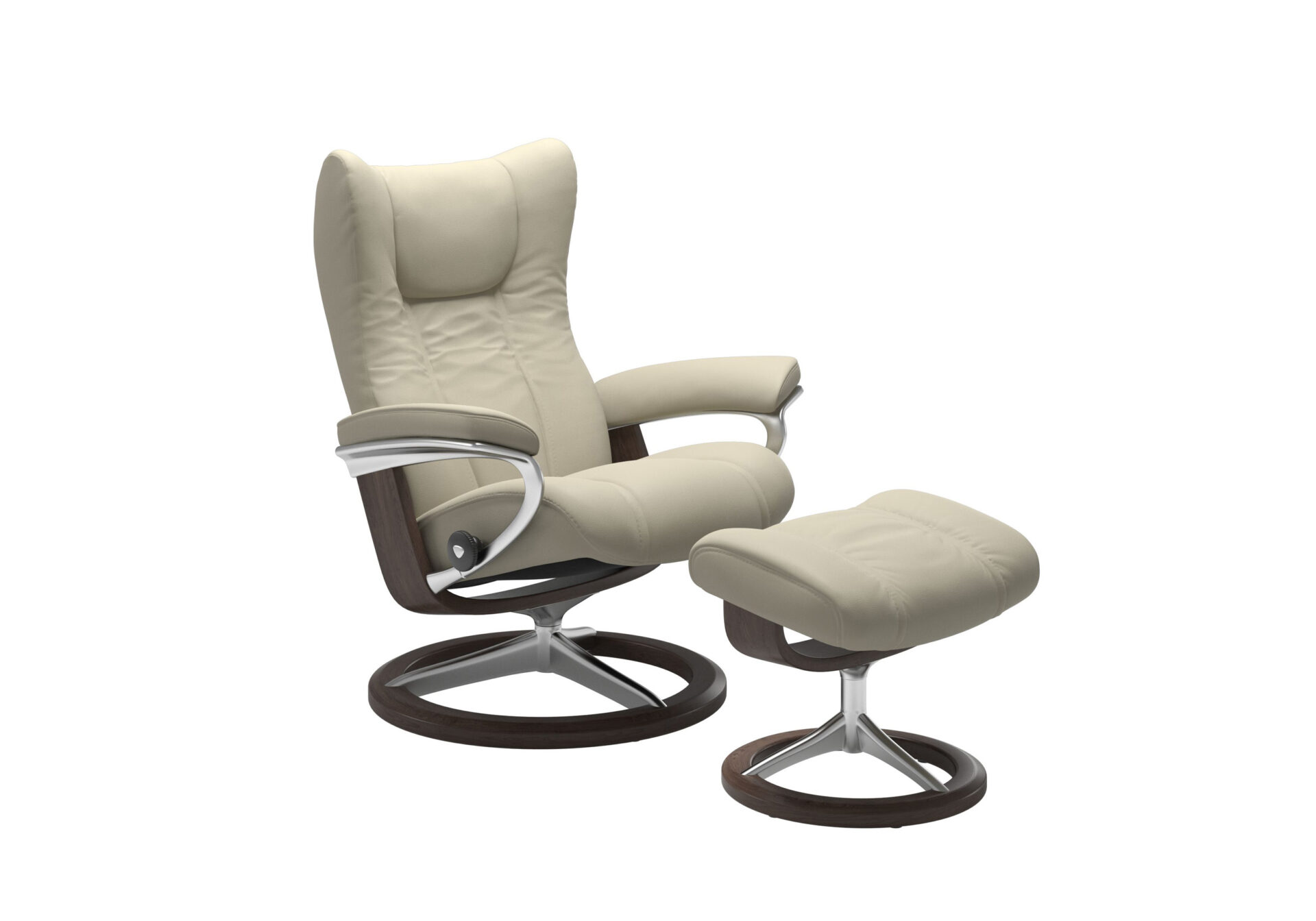 Wing Signature - Light Grey & Wenge - Angle