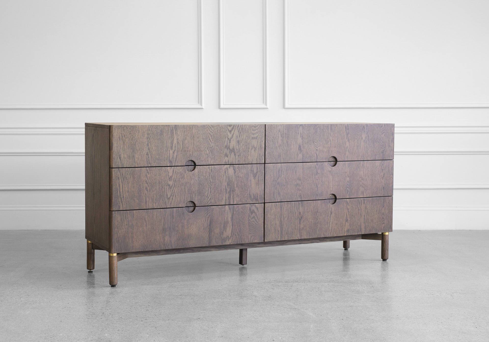 Arun Double Dresser in Espresso - Angle