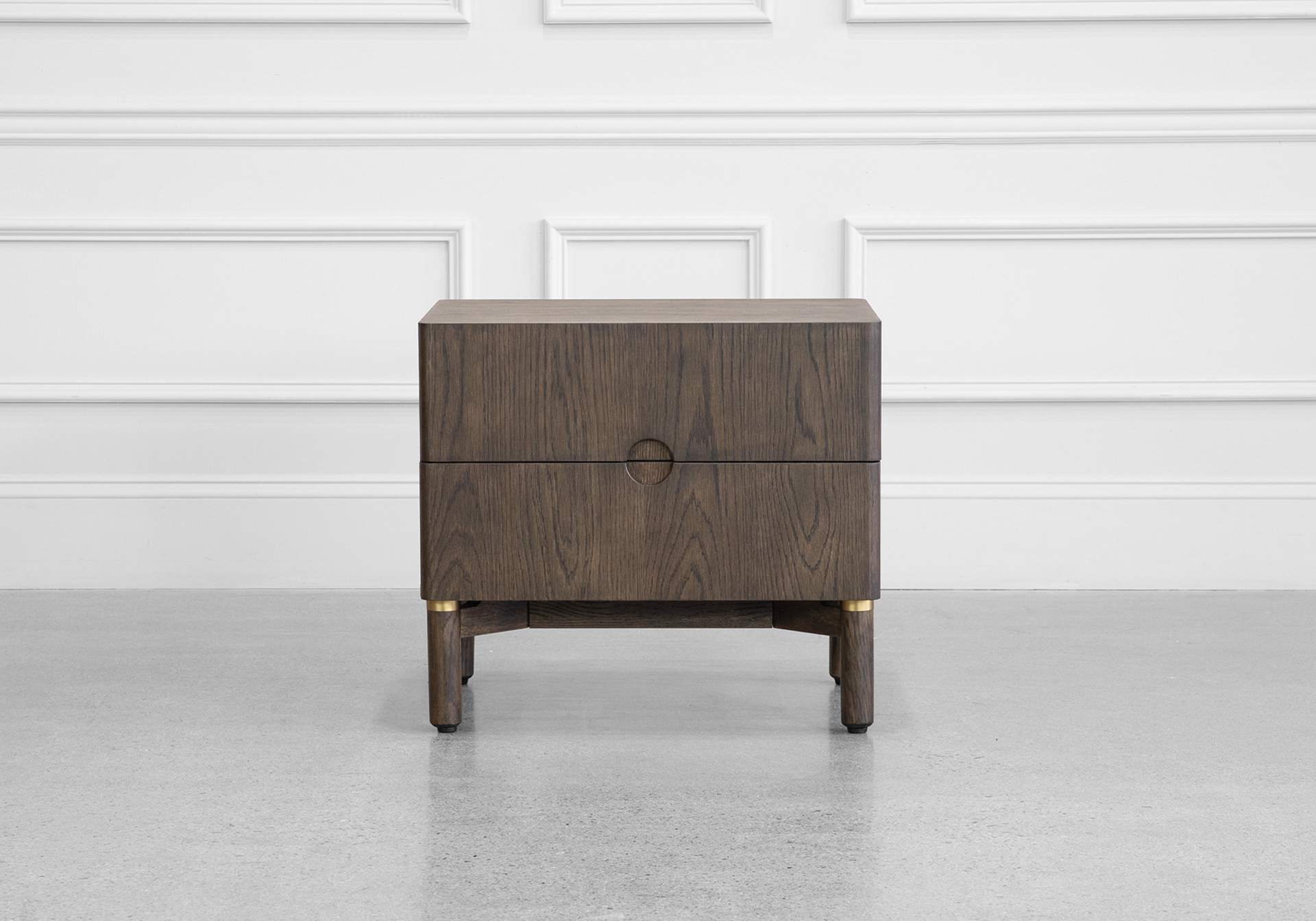 Arun Nightstand in Espresso - Front