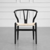Freja Dining Chair in Black - Front Freja Dining Chair in Black - Front