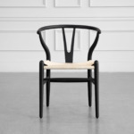 Freja Dining Chair in Black - Front