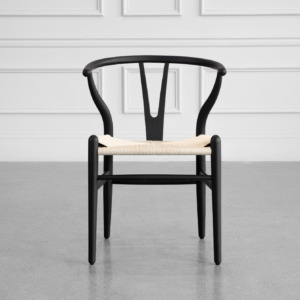 Freja Dining Chair in Black - Front Freja Dining Chair in Black - Front