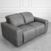 Jackson Leather Loveseat in Dark Grey Jackson Leather Loveseat in Dark Grey