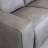 Jackson Leather Loveseat in Dark Grey - Close Up Jackson Leather Loveseat in Dark Grey - Close Up