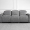 Jackson Leather Sofa in Dark Grey - Front Jackson Leather Sofa in Dark Grey - Front