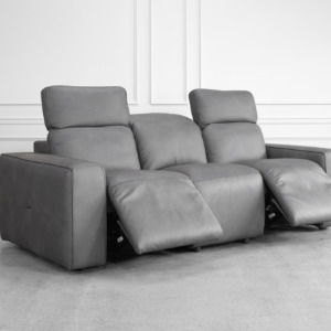 Jackson Leather Sofa in Dark Grey - Reclined - 2 Jackson Leather Sofa in Dark Grey - Reclined - 2
