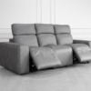 Jackson Leather Sofa in Dark Grey - Reclined - 3 Jackson Leather Sofa in Dark Grey - Reclined - 3