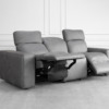 Jackson Leather Sofa in Dark Grey - Reclined - 4 Jackson Leather Sofa in Dark Grey - Reclined - 4