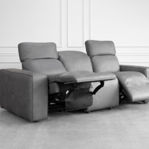 Jackson Leather Sofa in Dark Grey - Reclined - 4 Jackson Leather Sofa in Dark Grey - Reclined - 4