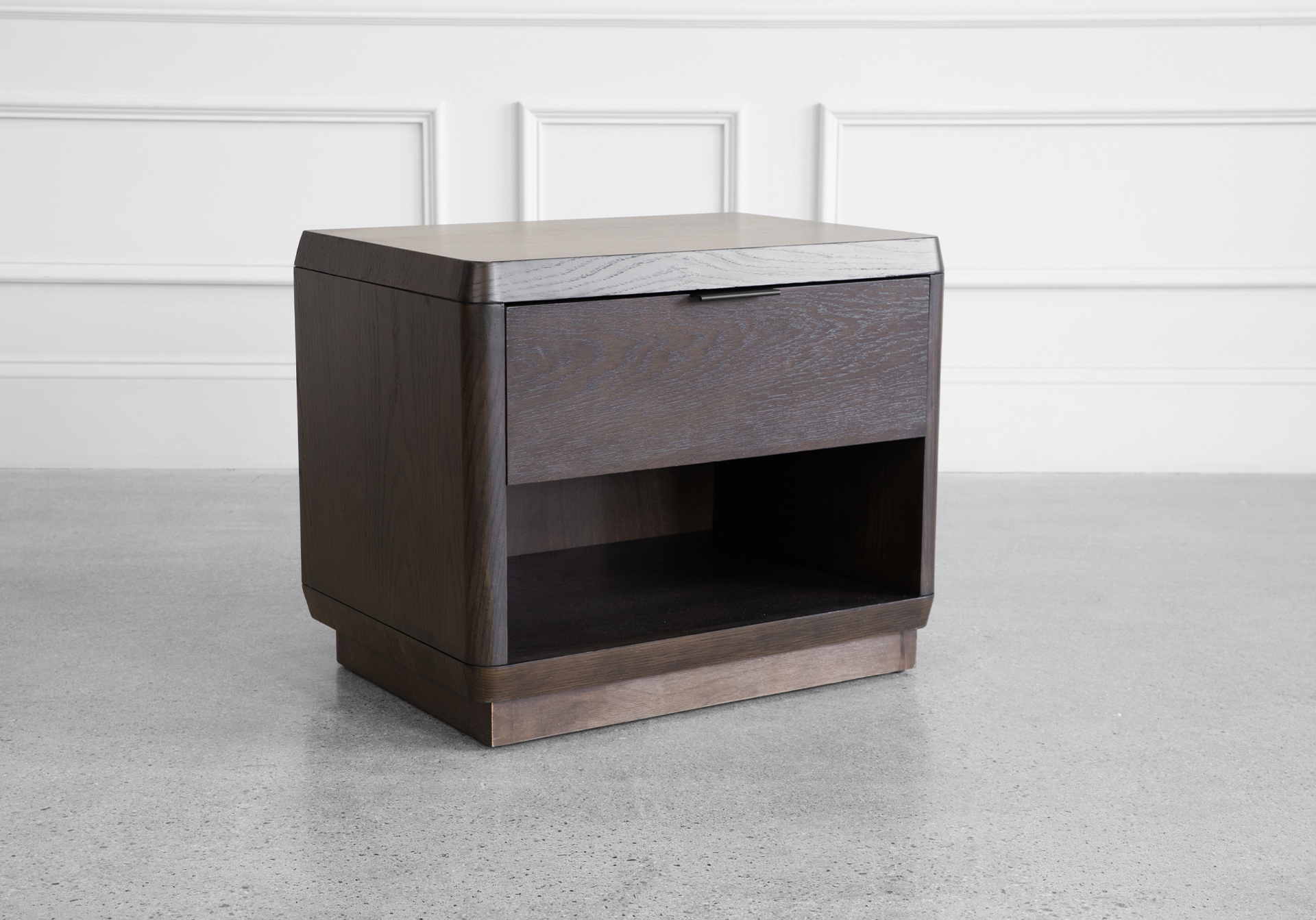 Natu Nightstand in Dark Espresso - Close Up Natu Nightstand in Dark Espresso - Close Up