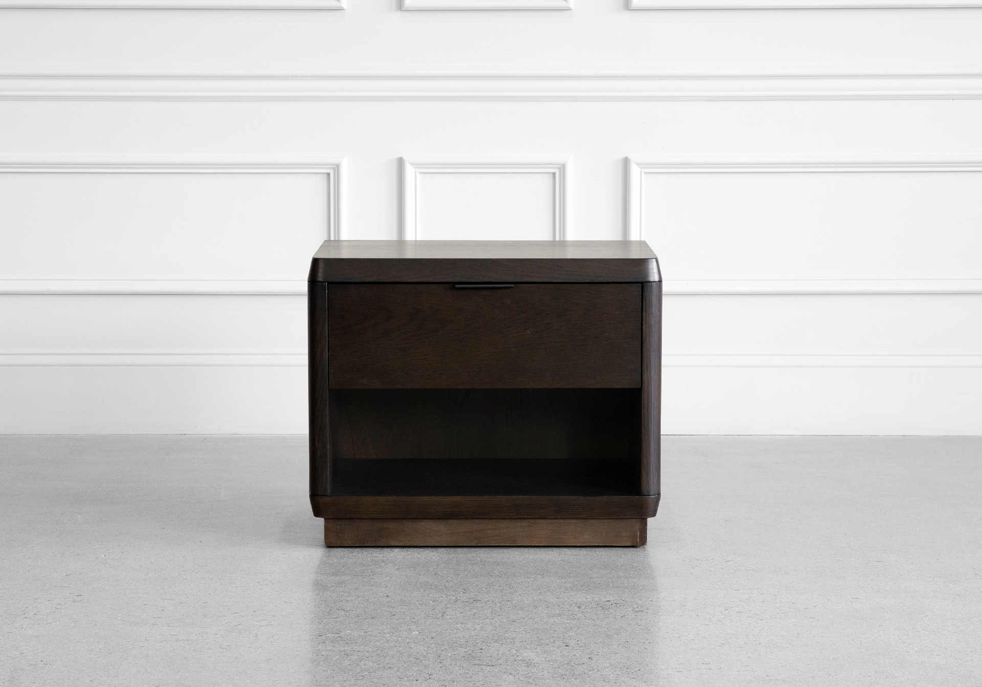 Natu Nightstand in Dark Espresso - Front