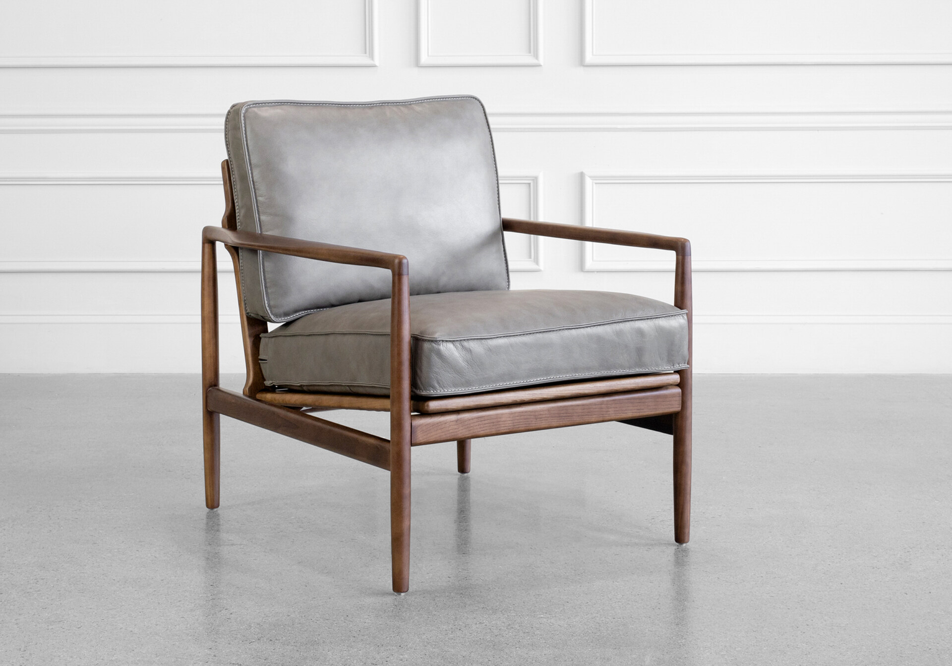 Flavin Chair in Grey - Angle
