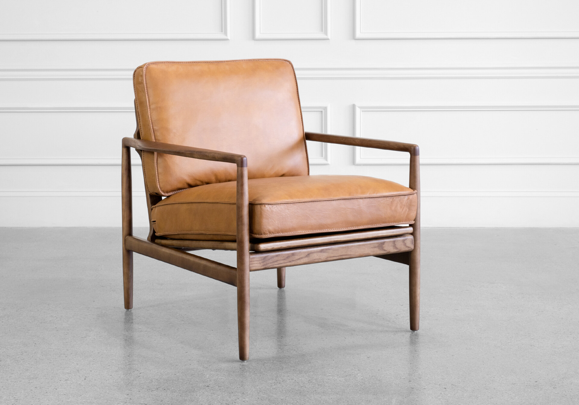 Flavin Chair in Tan - Angle
