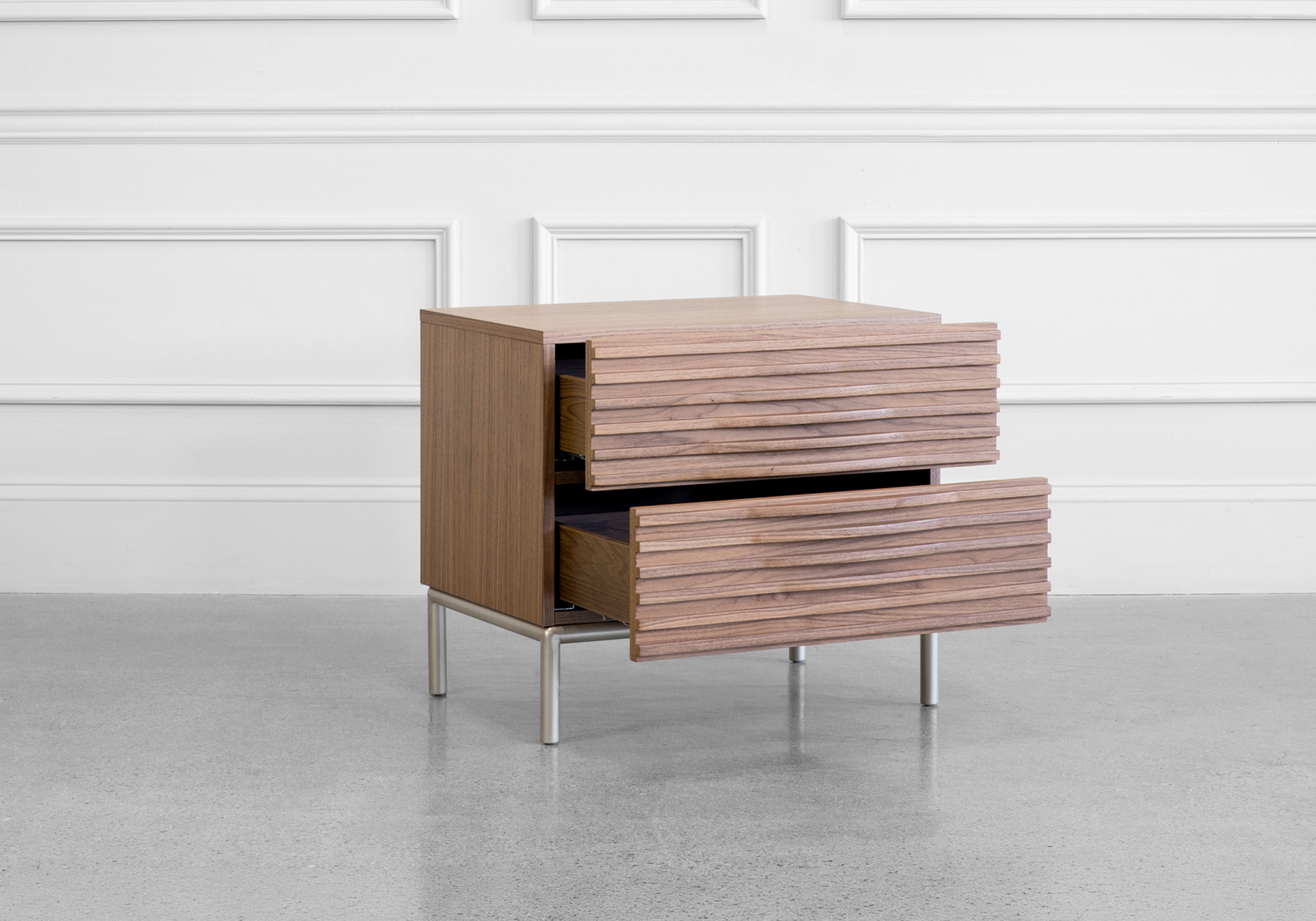 Malta Nightstand - Angle - Drawers Malta Nightstand - Angle - Drawers